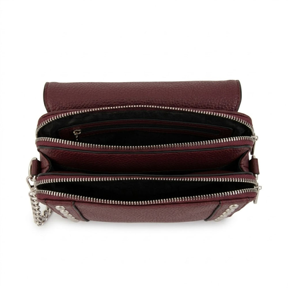 Cartera bandolera angela pequeña burdeo