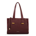 Cartera tote tres divisiones belinda mediana burdeo