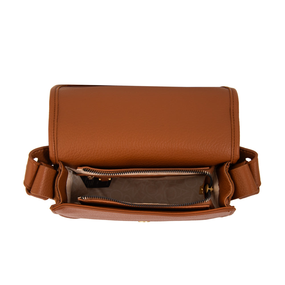 Cartera bandolera belinda mediana camel