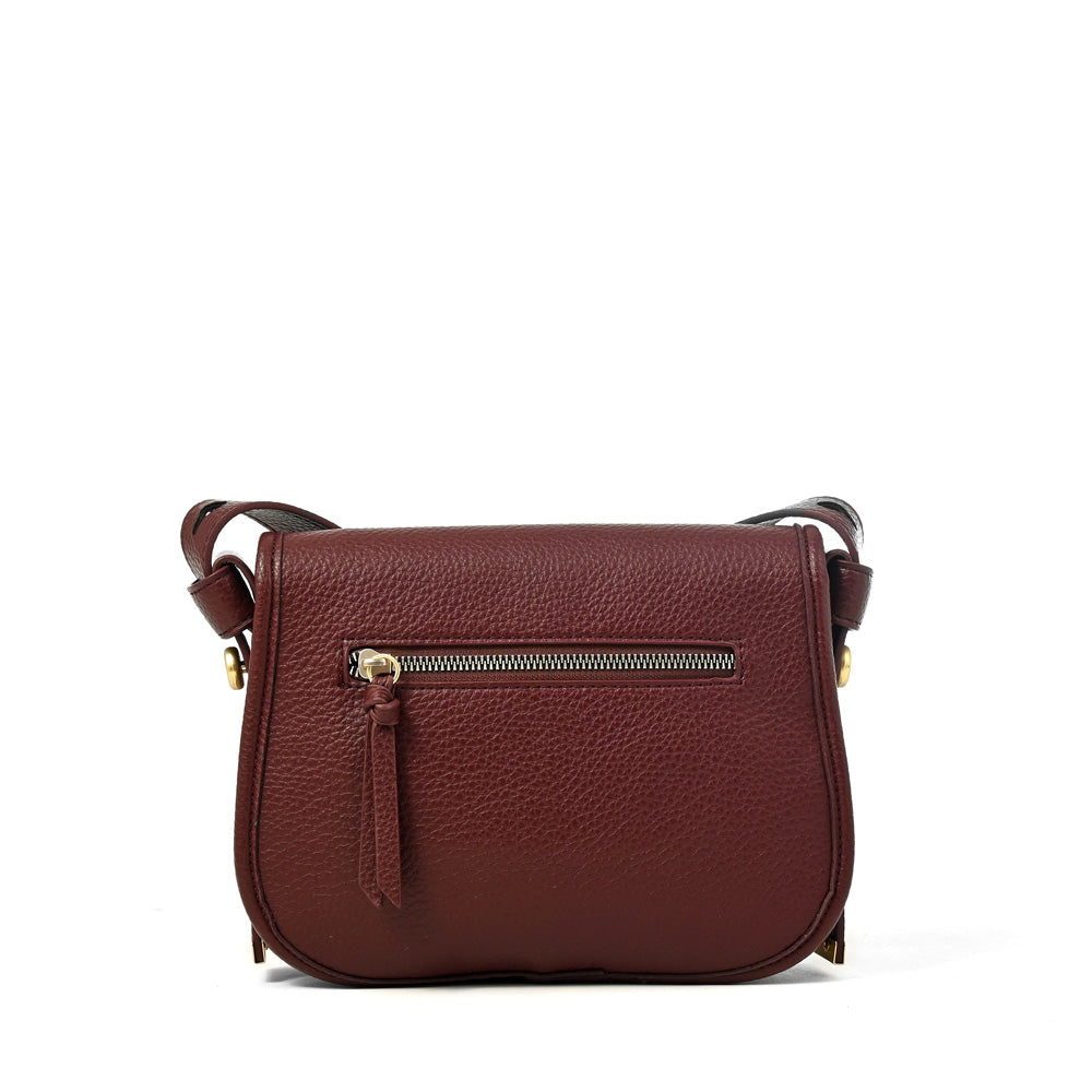 Cartera bandolera belinda mediana burdeo