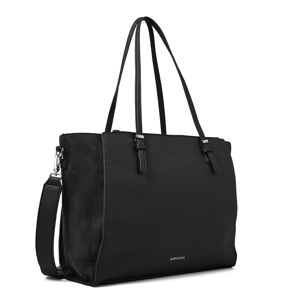 Cartera tote porta notebook samantha grande negro