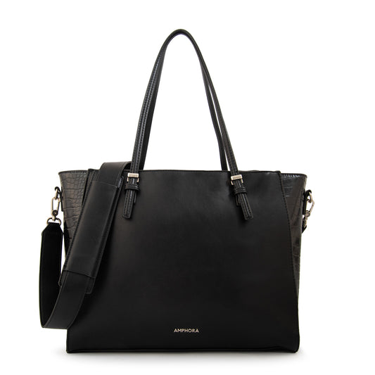Cartera tote porta notebook samantha grande negro