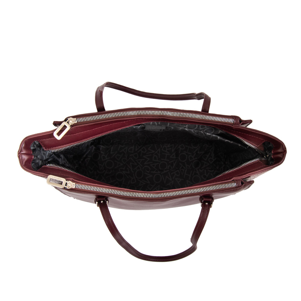 Cartera tote porta notebook samantha grande burdeo
