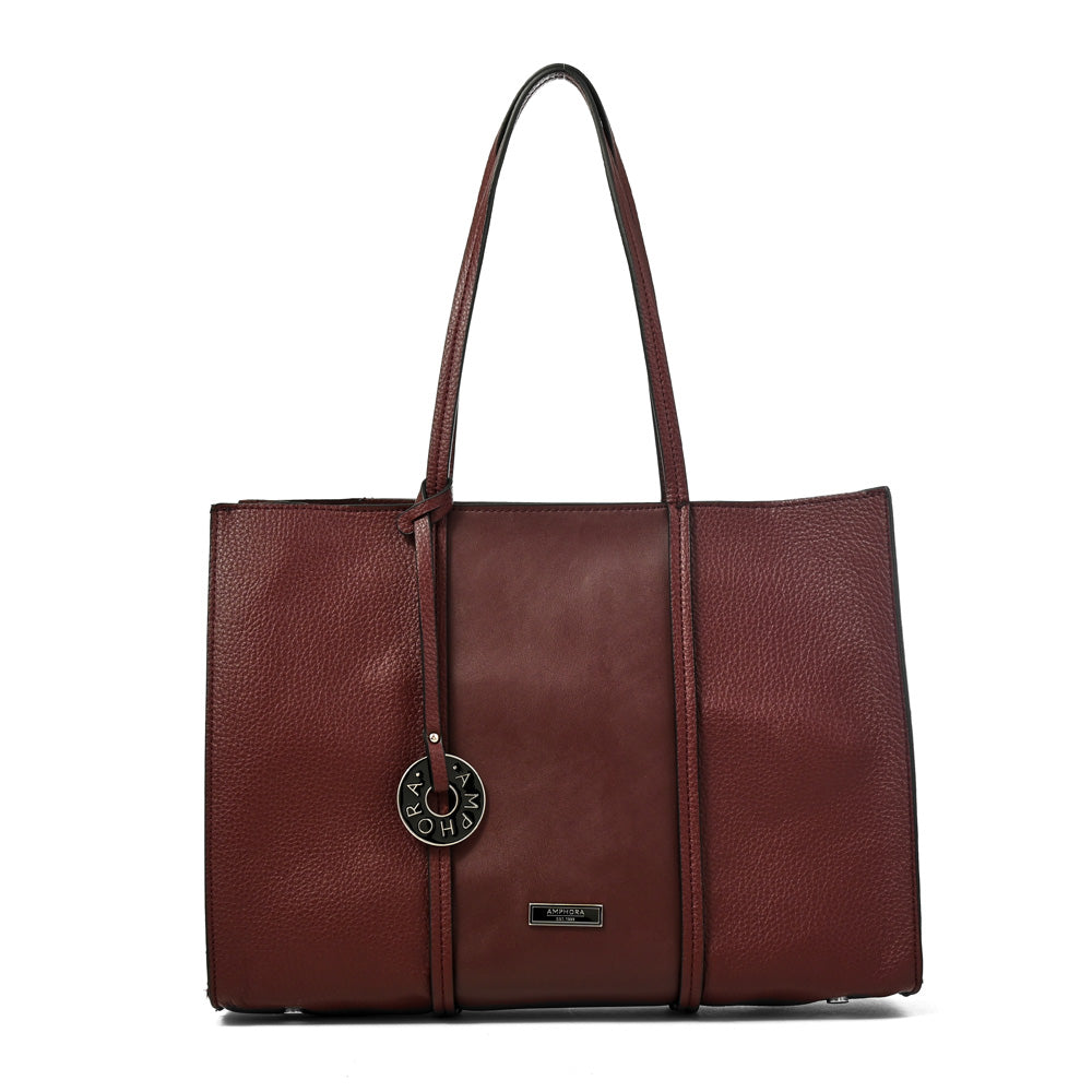 Cartera tote griselda grande burdeo