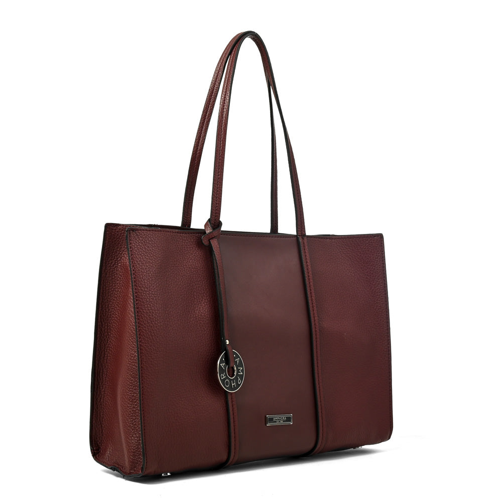 Cartera tote griselda grande burdeo