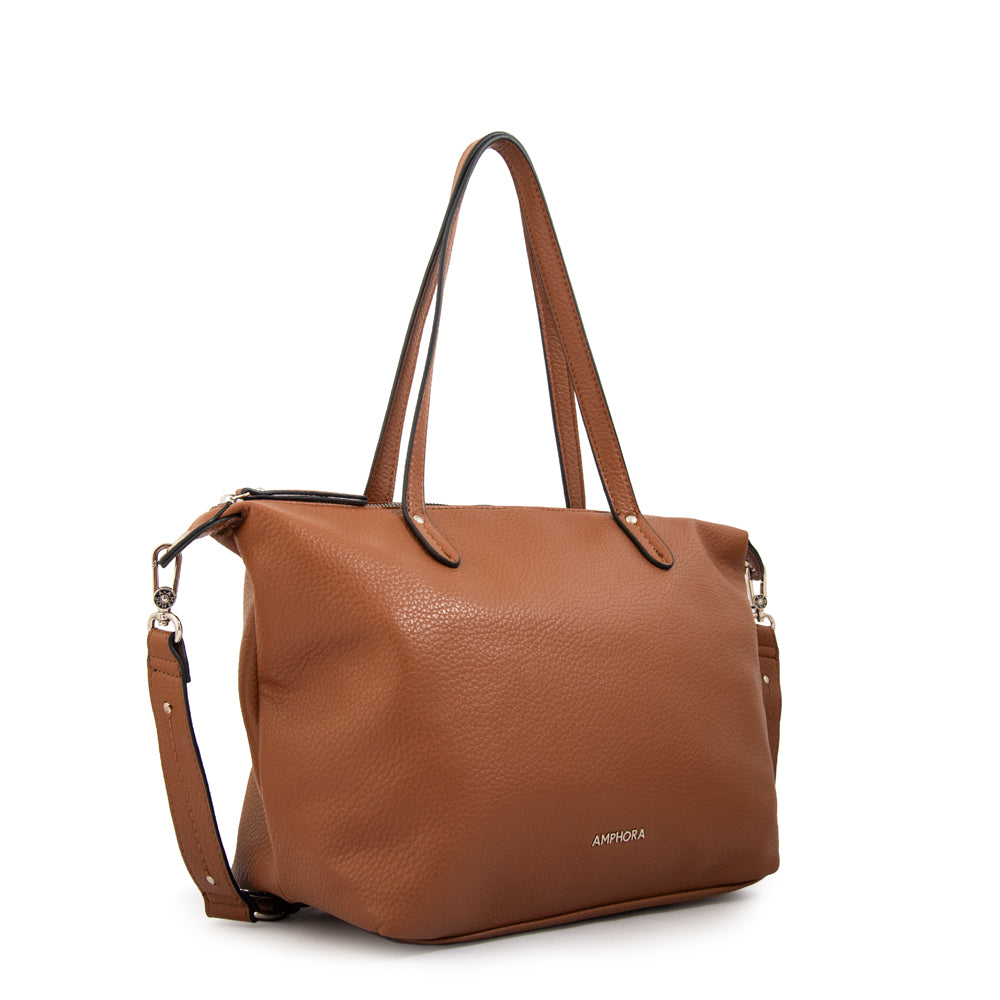 Cartera tote francesca mediana café