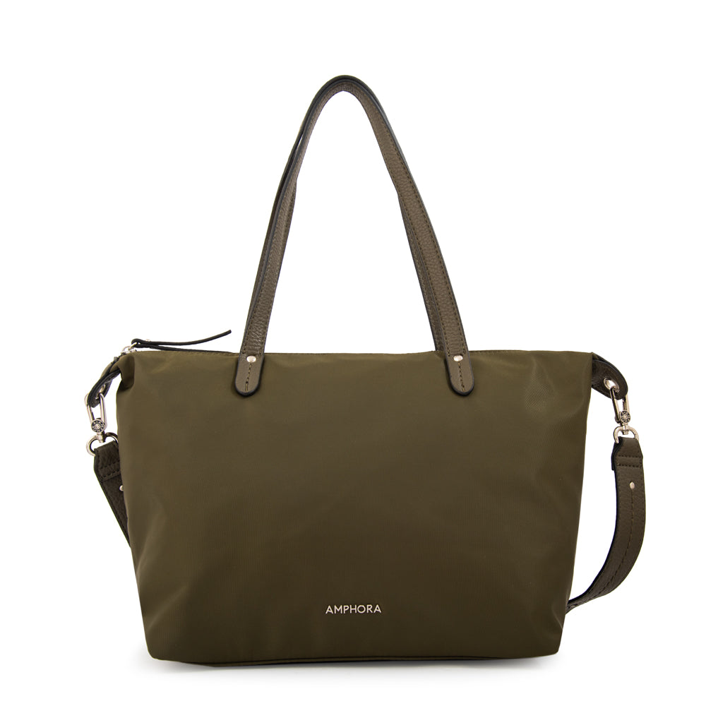 Cartera tote francesca mediana verde oliva