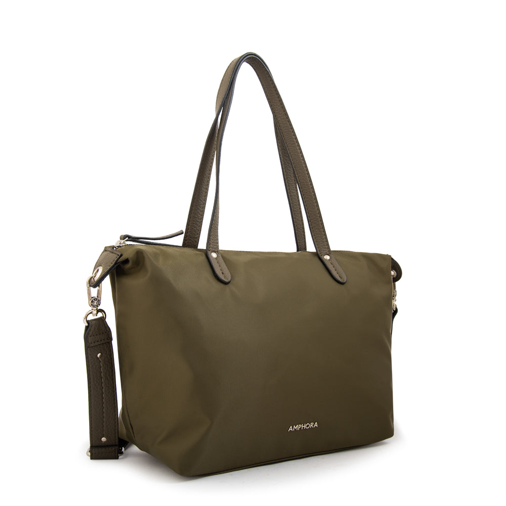 Cartera tote francesca mediana verde oliva