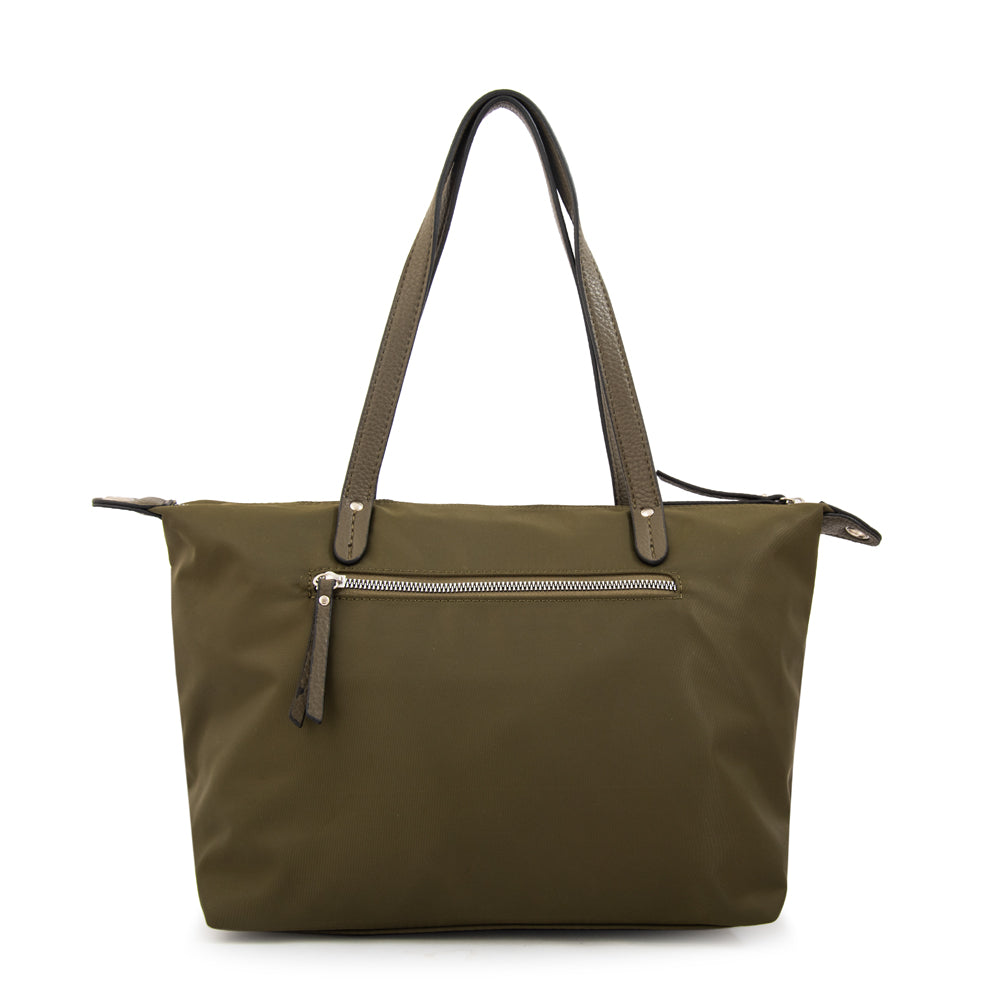 Cartera tote francesca mediana verde oliva