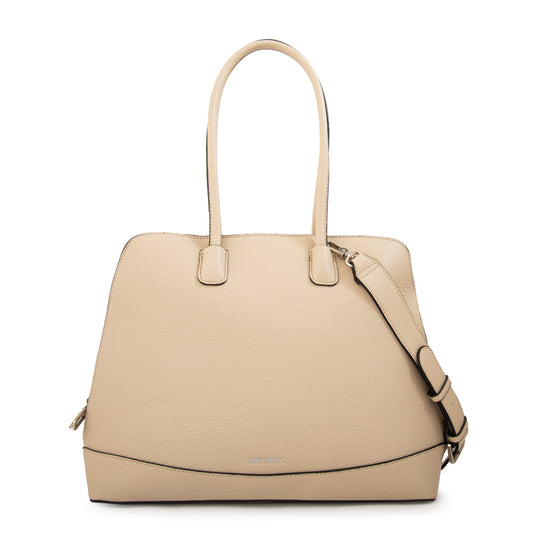 Cartera tote porta notebook gloria beige