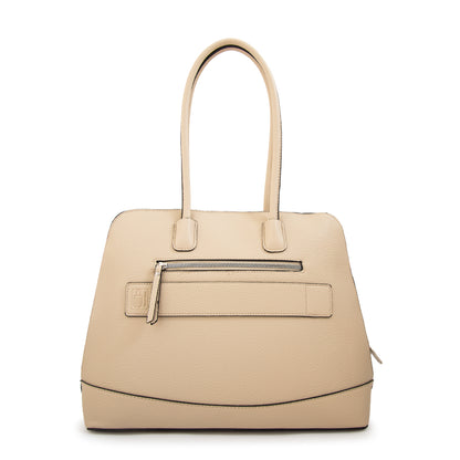 Cartera tote porta notebook gloria beige