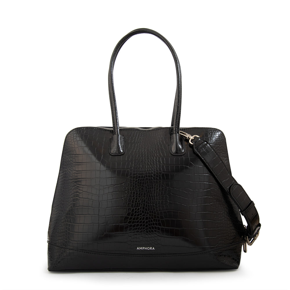 Cartera tote porta notebook gloria negro