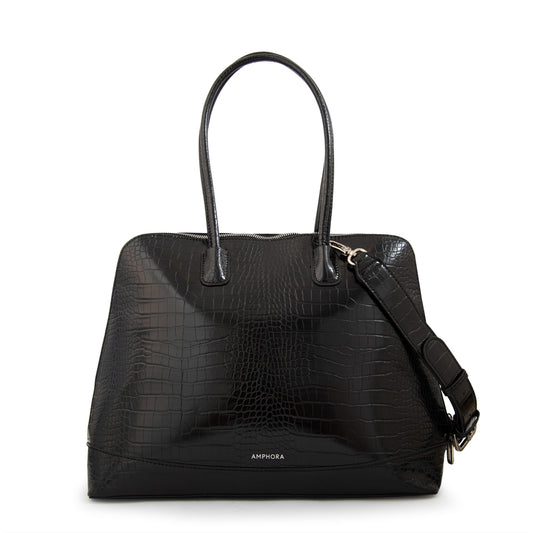 Cartera tote porta notebook gloria negro