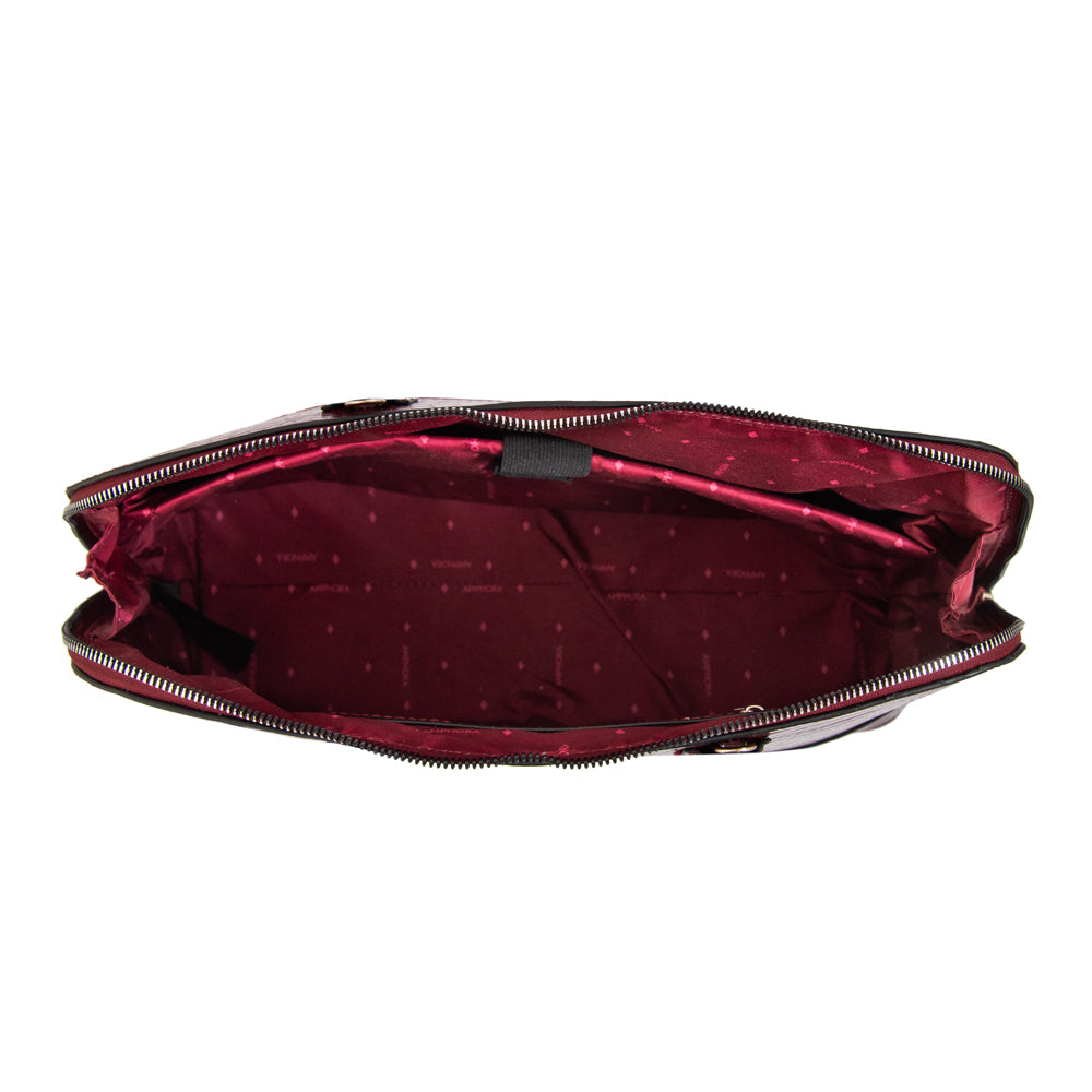 Cartera tote porta notebook gloria burdeo
