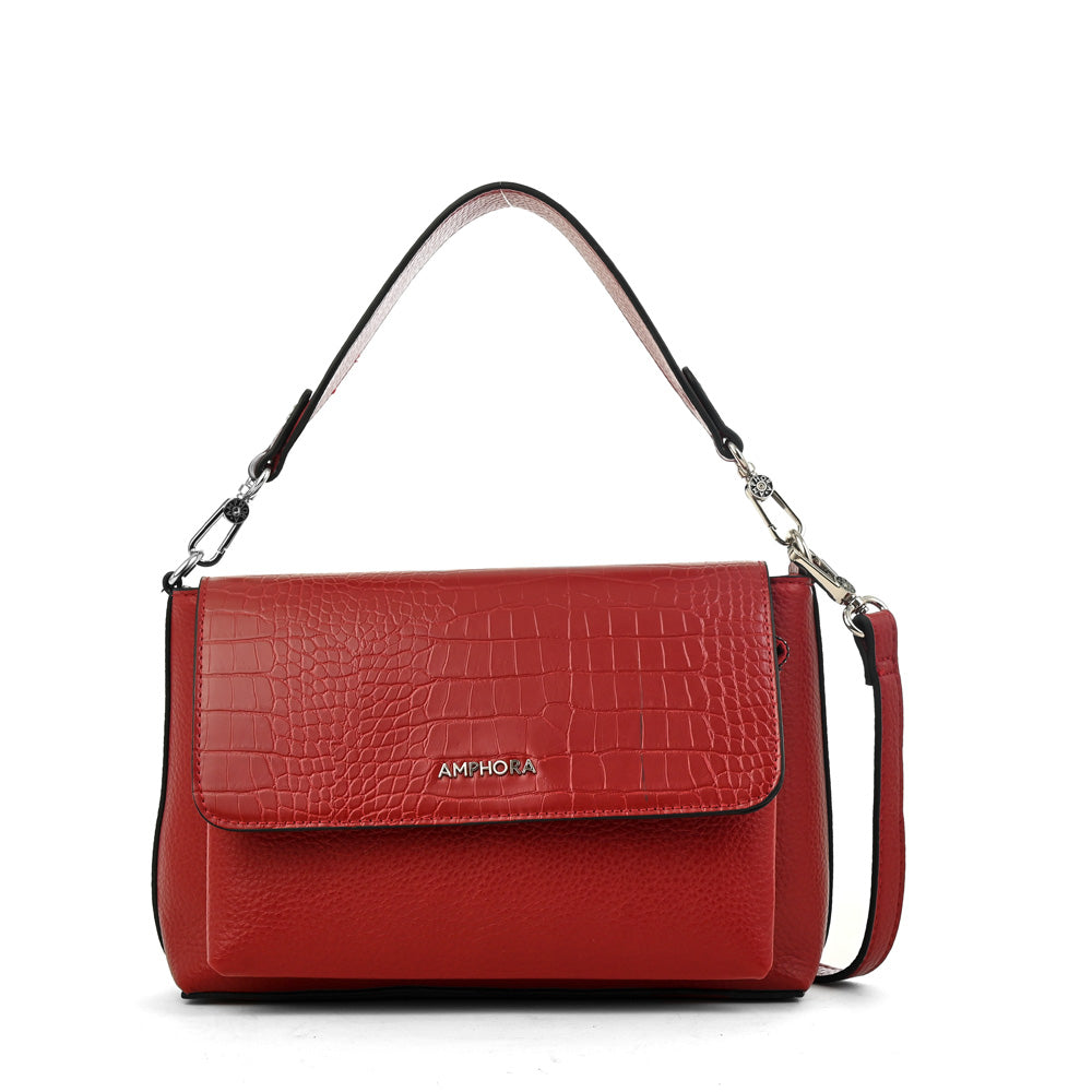 Cartera bandolera charlote mediana rojo