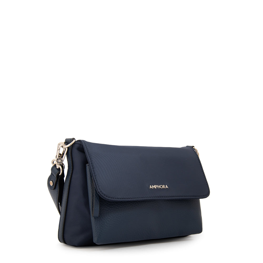 Cartera bandolera charlote mediana azul oscuro