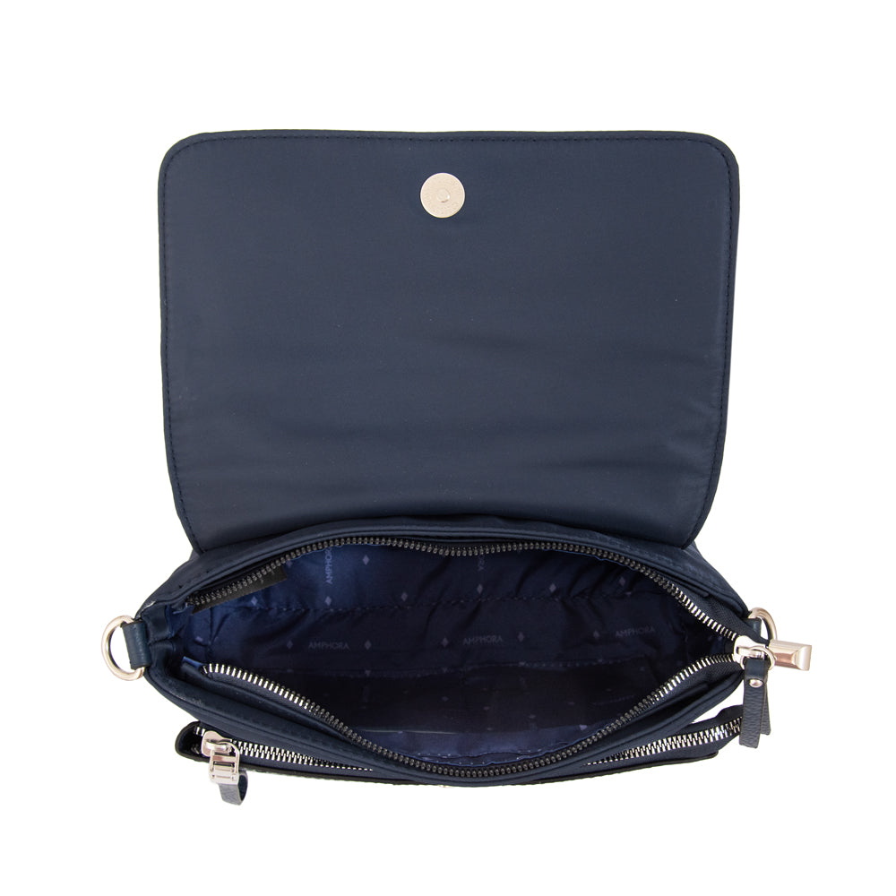 Cartera bandolera charlote mediana azul oscuro
