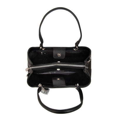 Cartera tote tres divisiones jenifer mediana negro