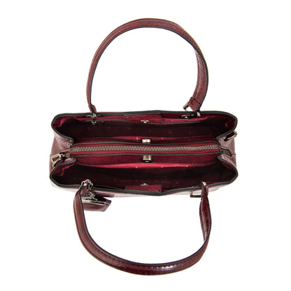 Cartera tote tres divisiones jenifer mediana burdeo