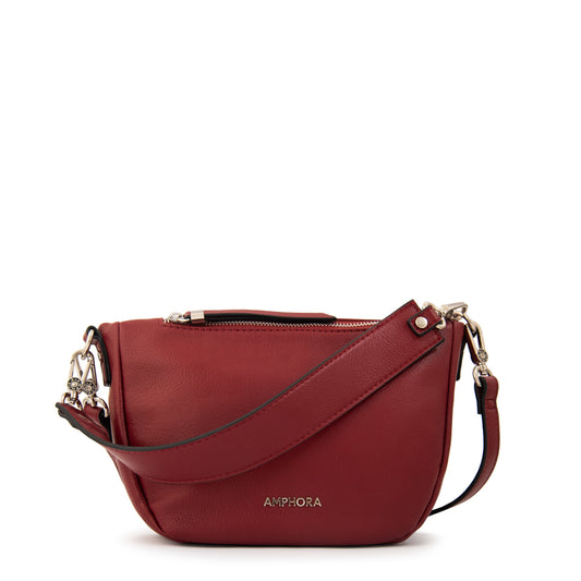 Cartera bandolera lany mediana rojo oscuro