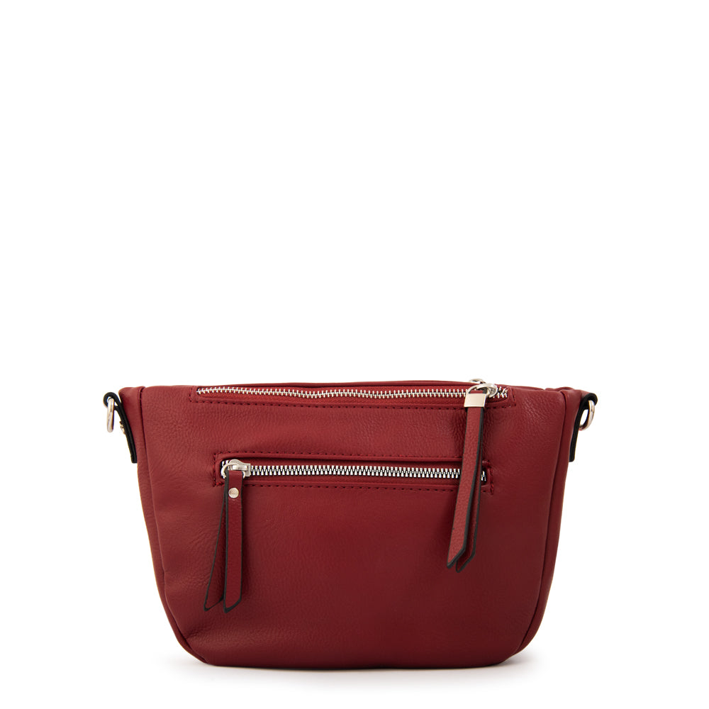 Cartera bandolera lany mediana rojo oscuro