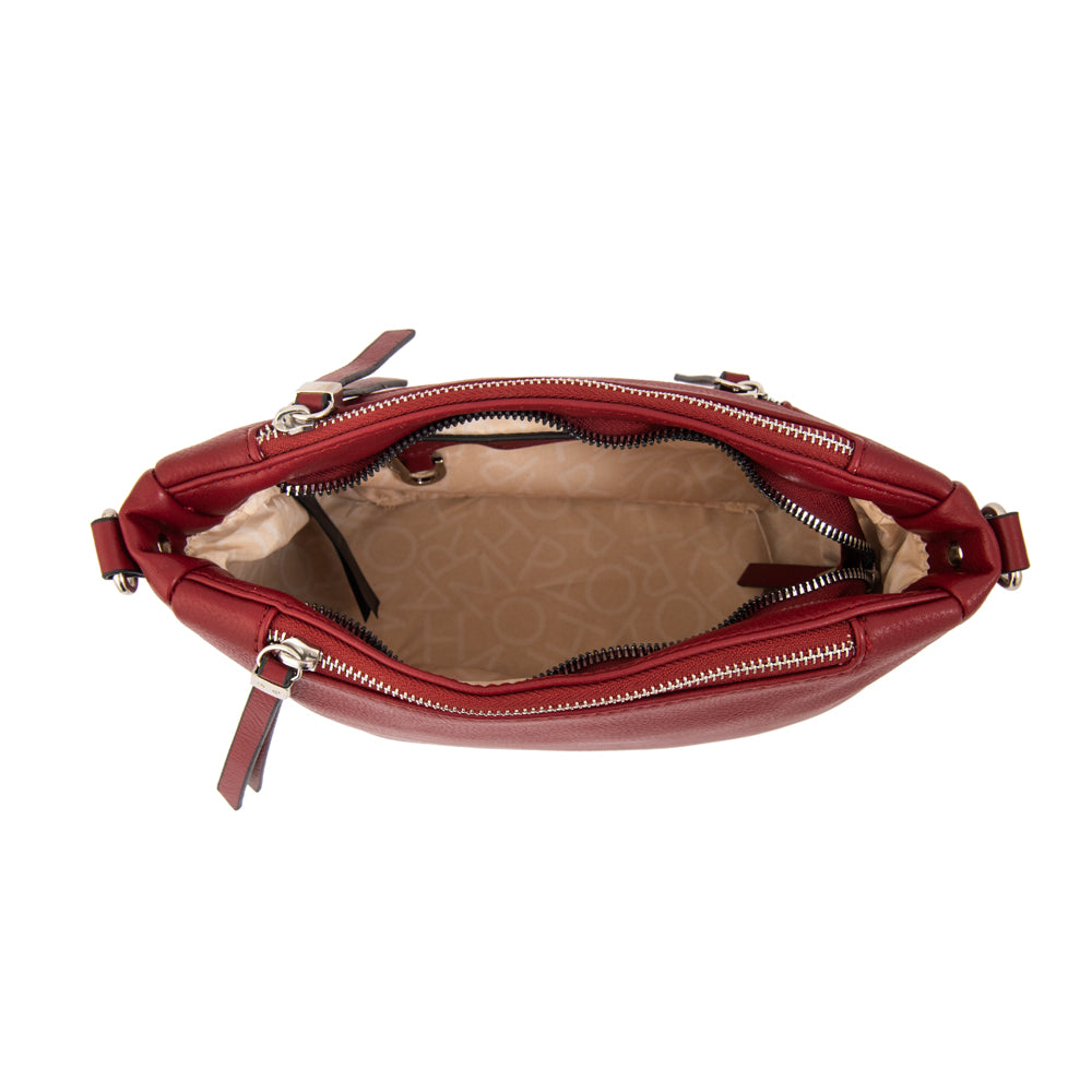 Cartera bandolera lany mediana rojo oscuro