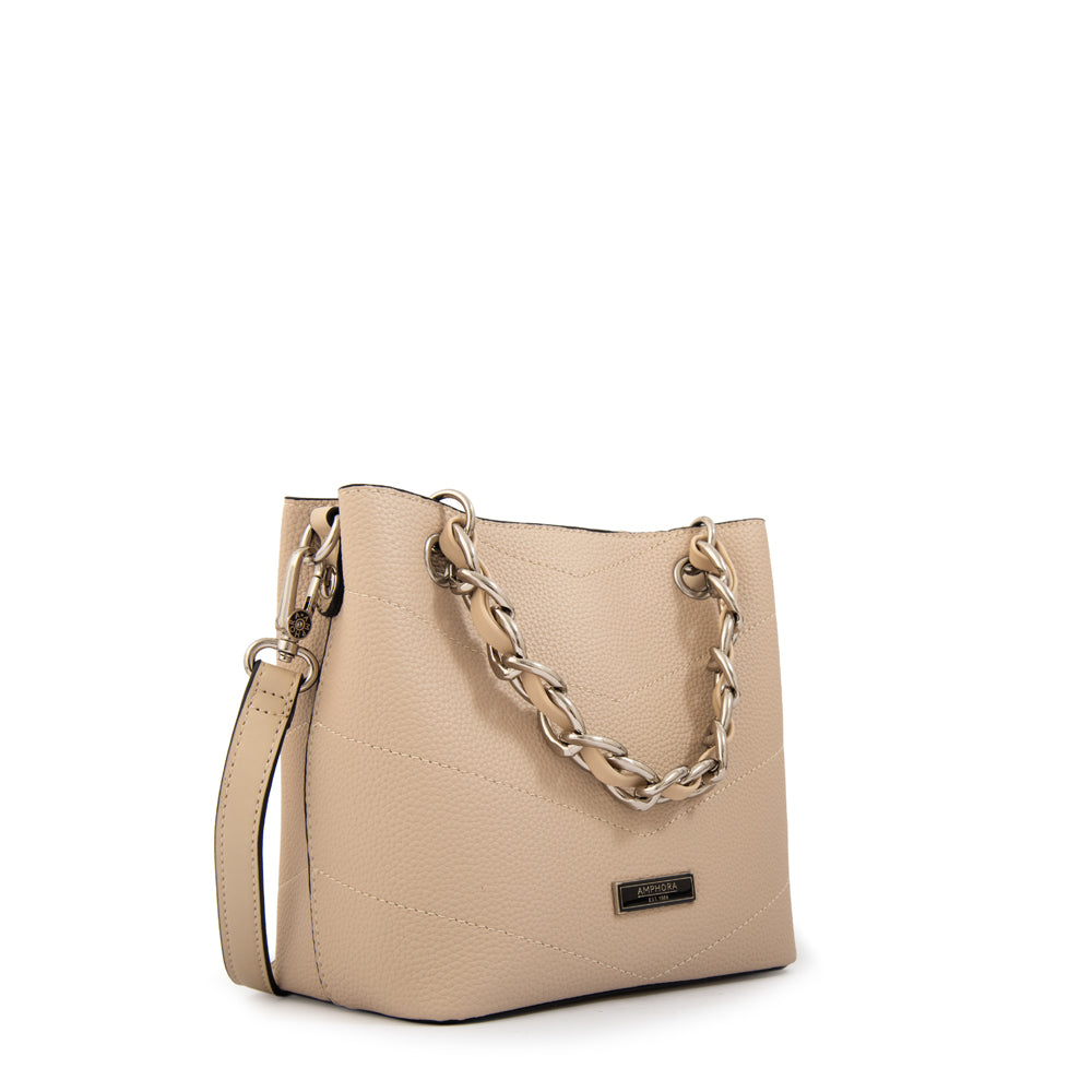 Cartera bandolera mariela mediana beige