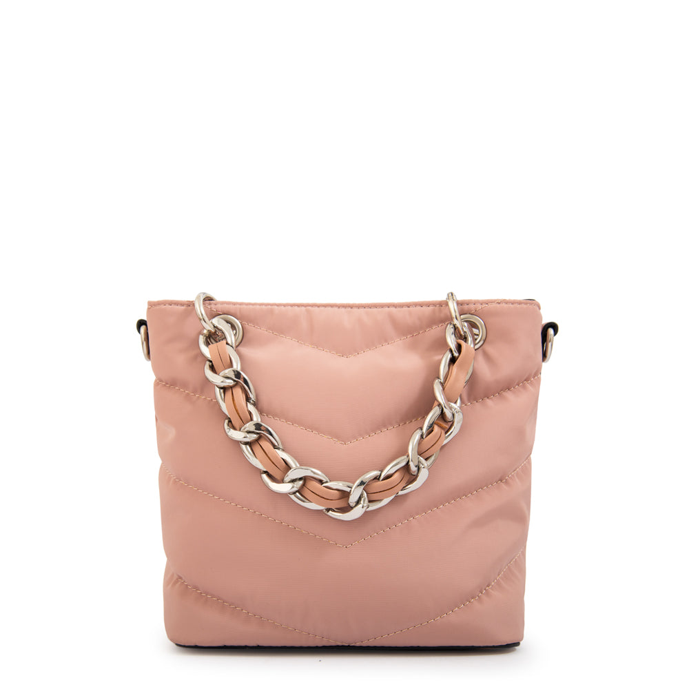 Cartera bandolera mariela mediana rosa viejo
