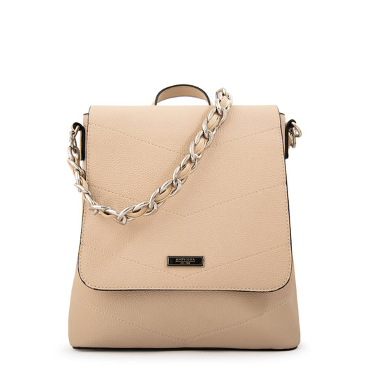 Mochila mariela mediana beige