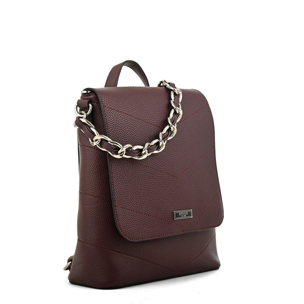Mochila mariela mediana burdeo