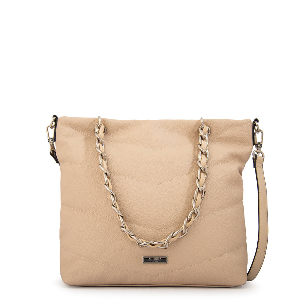 Cartera tote mariela grande beige