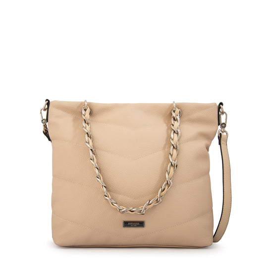 Cartera tote mariela grande beige