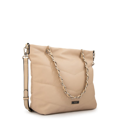 Cartera tote mariela grande beige