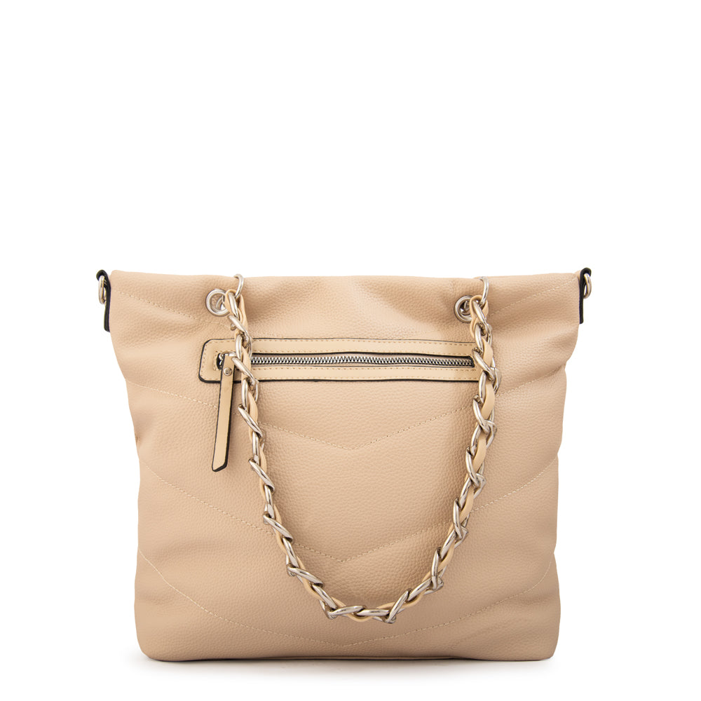 Cartera tote mariela grande beige