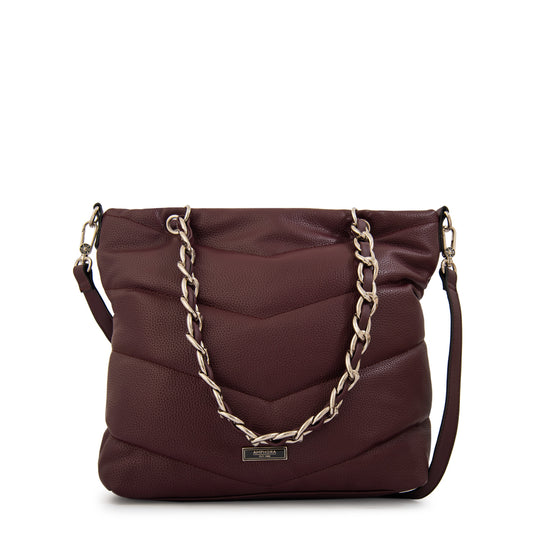 Cartera tote mariela grande burdeo