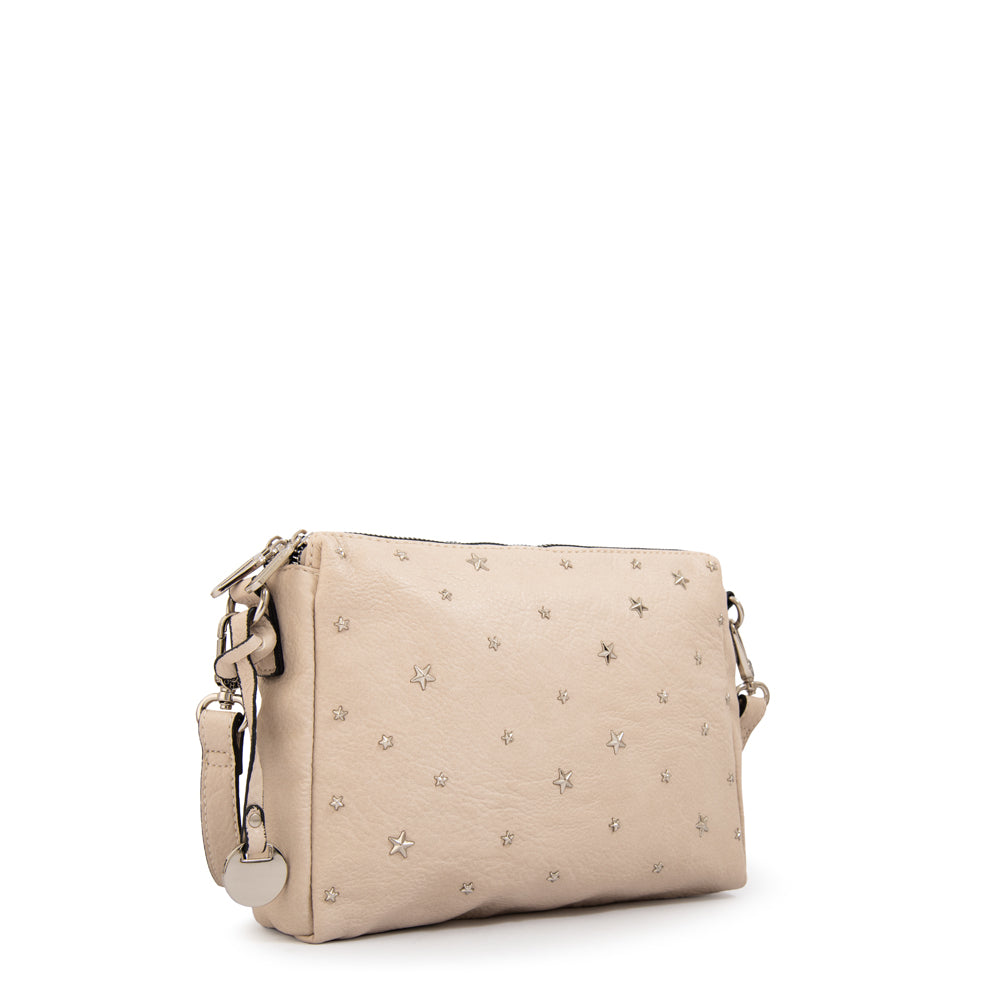 Cartera bandolera nuit mediana beige