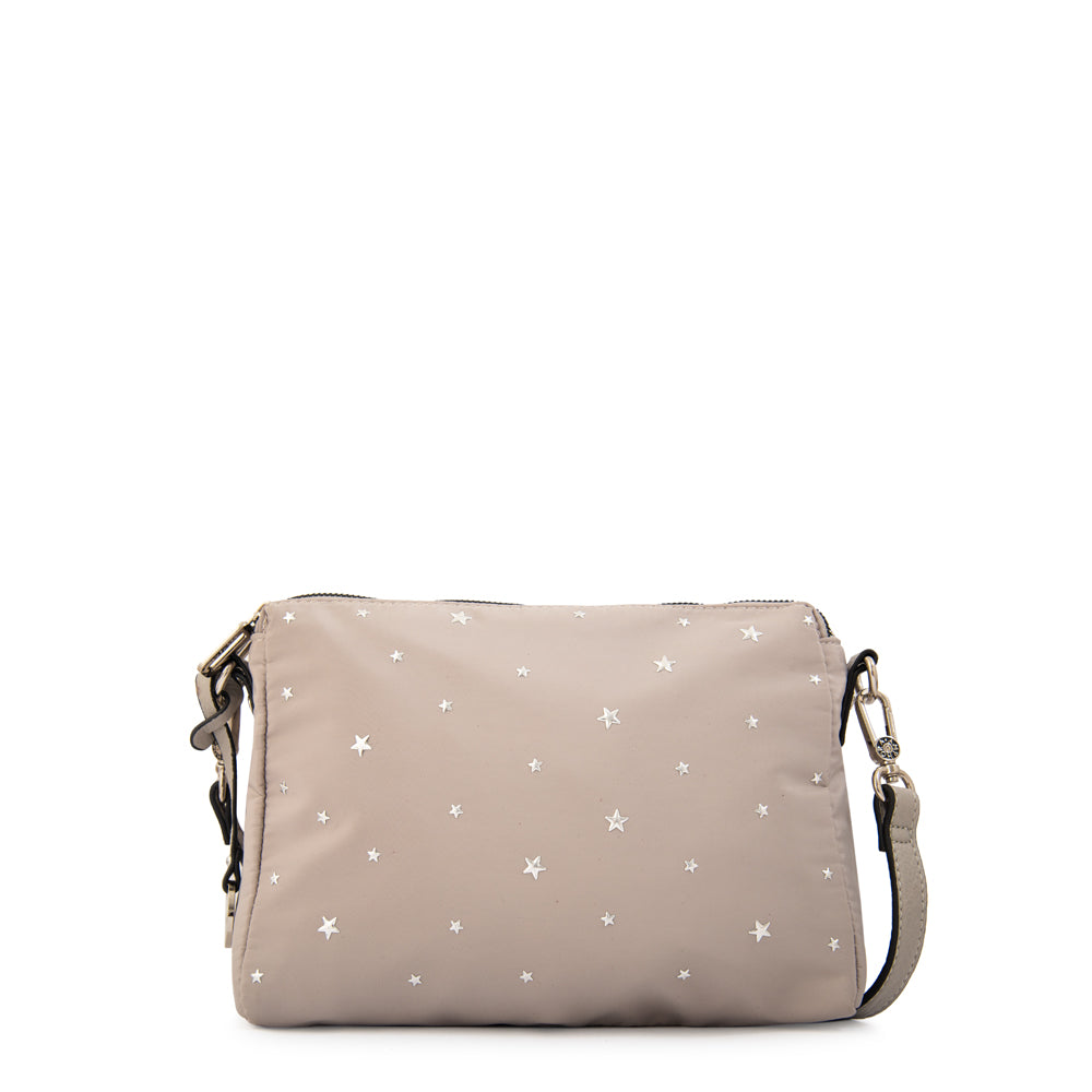 Cartera bandolera nuit mediana gris