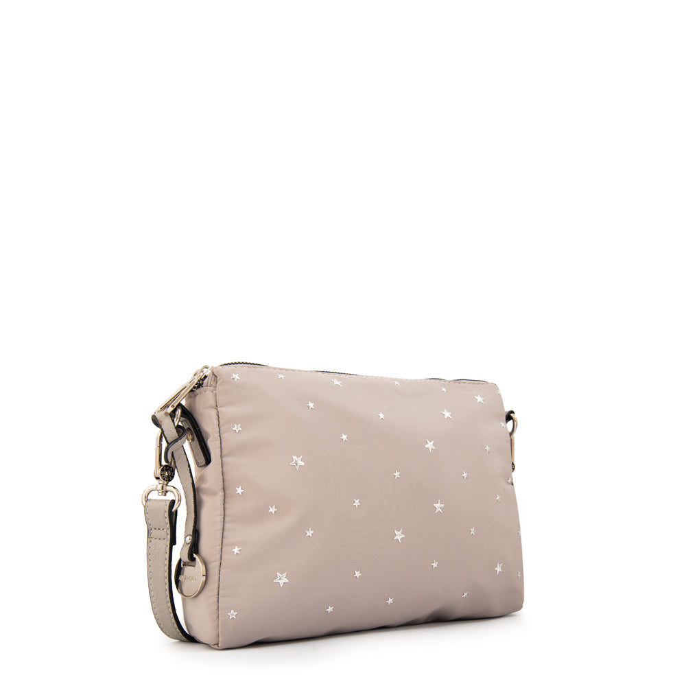 Cartera bandolera nuit mediana gris