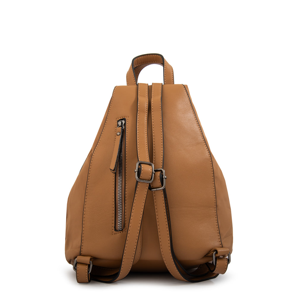 Mochila cloe mediana beige oscuro