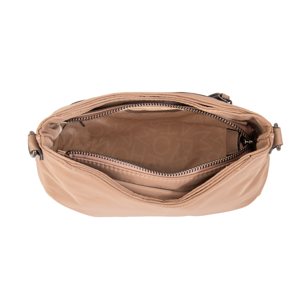 Cartera bandolera katherine mediana beige oscuro