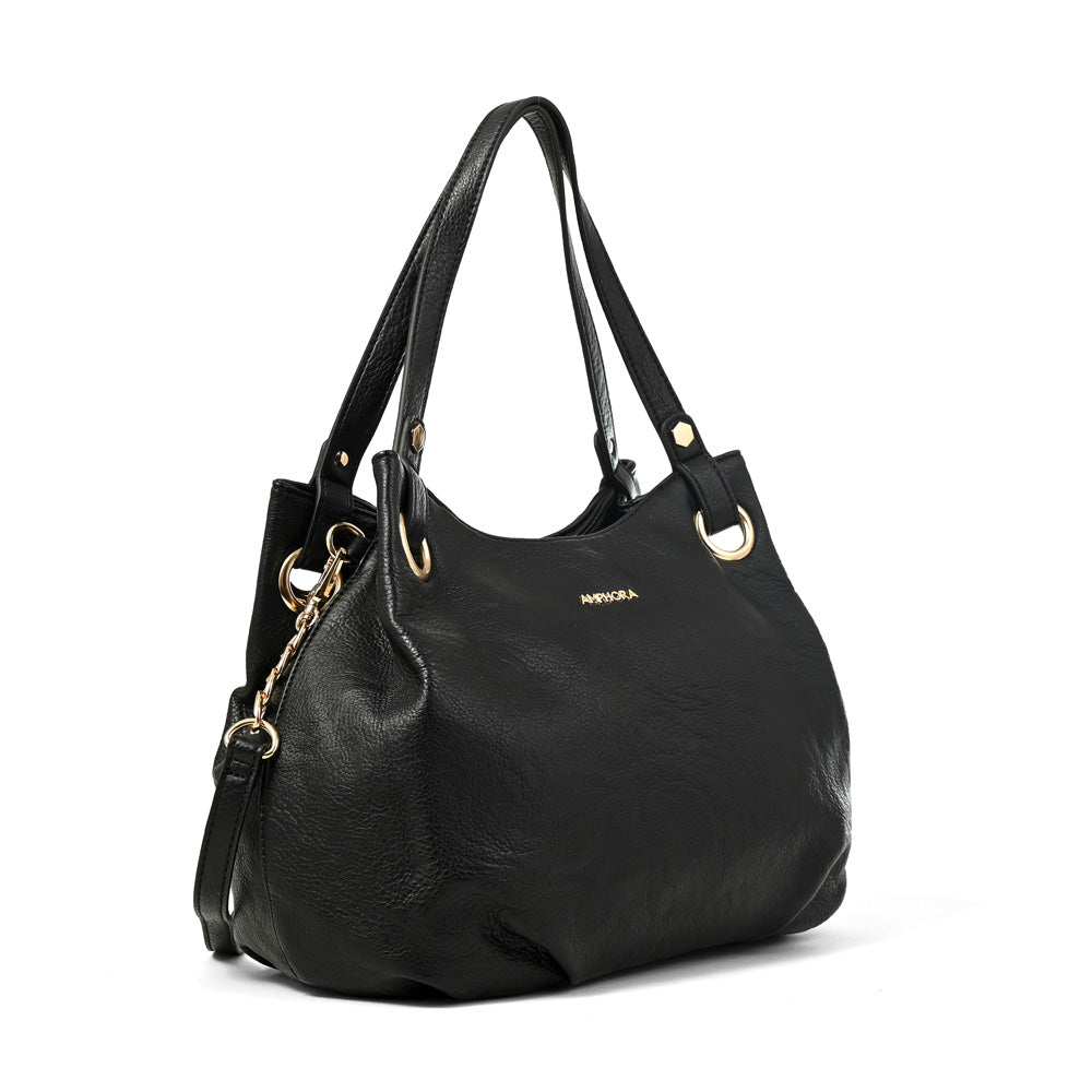 Cartera tote tres divisiones katherine mediana negro