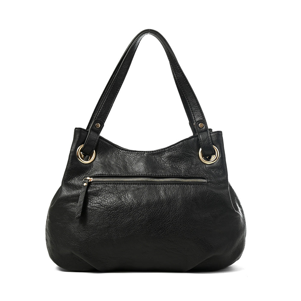 Cartera tote tres divisiones katherine mediana negro