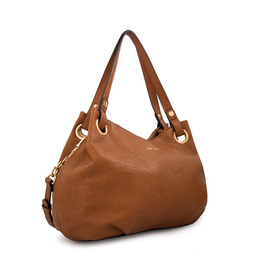 Cartera tote tres divisiones katherine mediana café