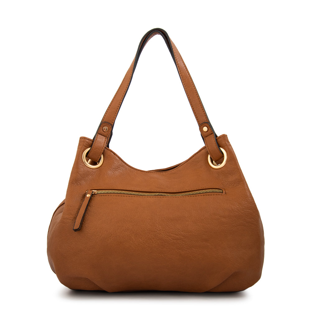 Cartera tote tres divisiones katherine mediana café