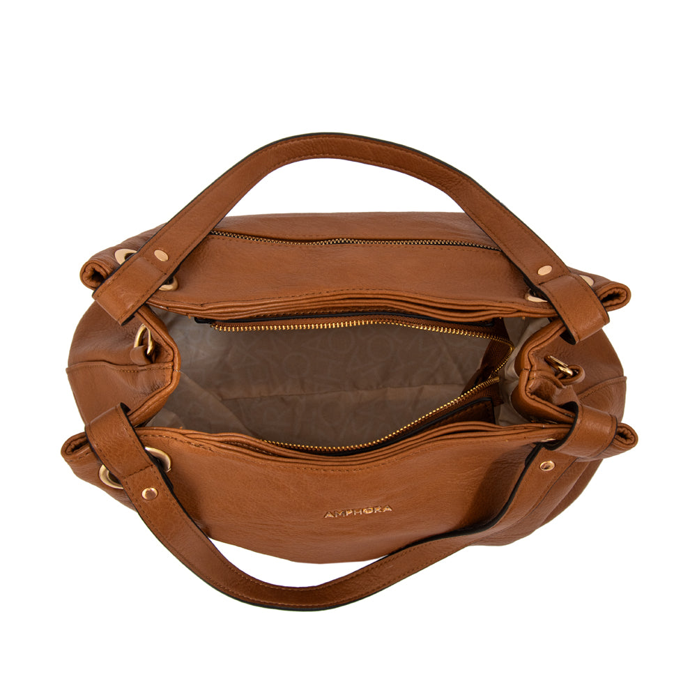 Cartera tote tres divisiones katherine mediana café