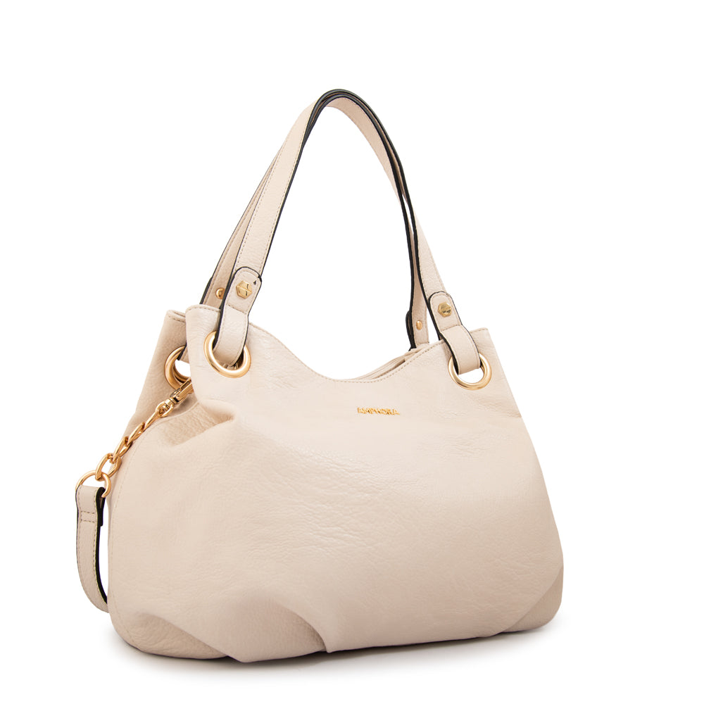 Cartera tote tres divisiones katherine mediana blanco crudo