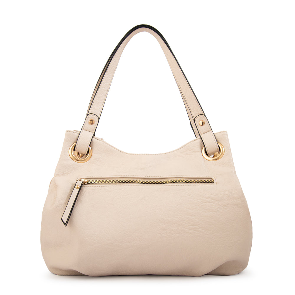 Cartera tote tres divisiones katherine mediana blanco crudo