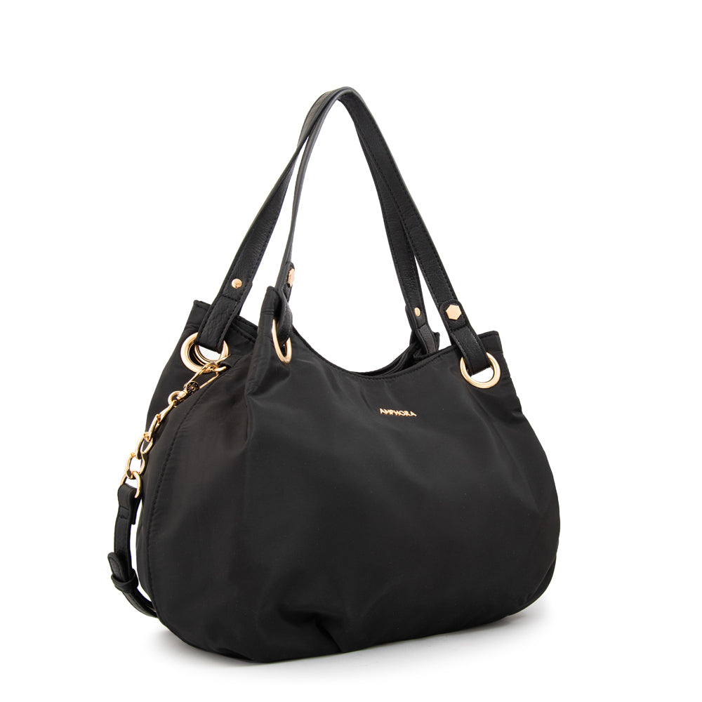 Cartera tote tres divisiones katherine mediana negro