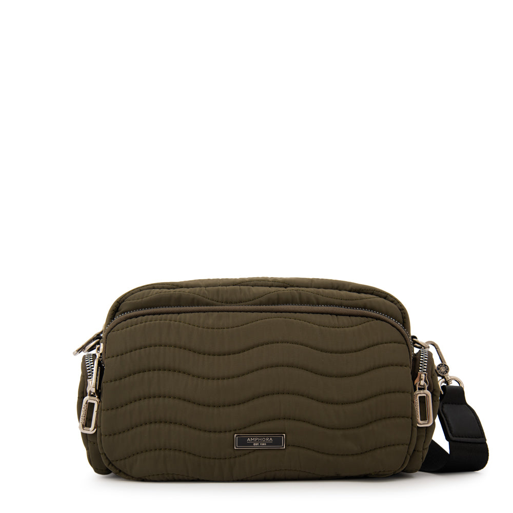 Cartera bandolera evelyn mediana verde oliva