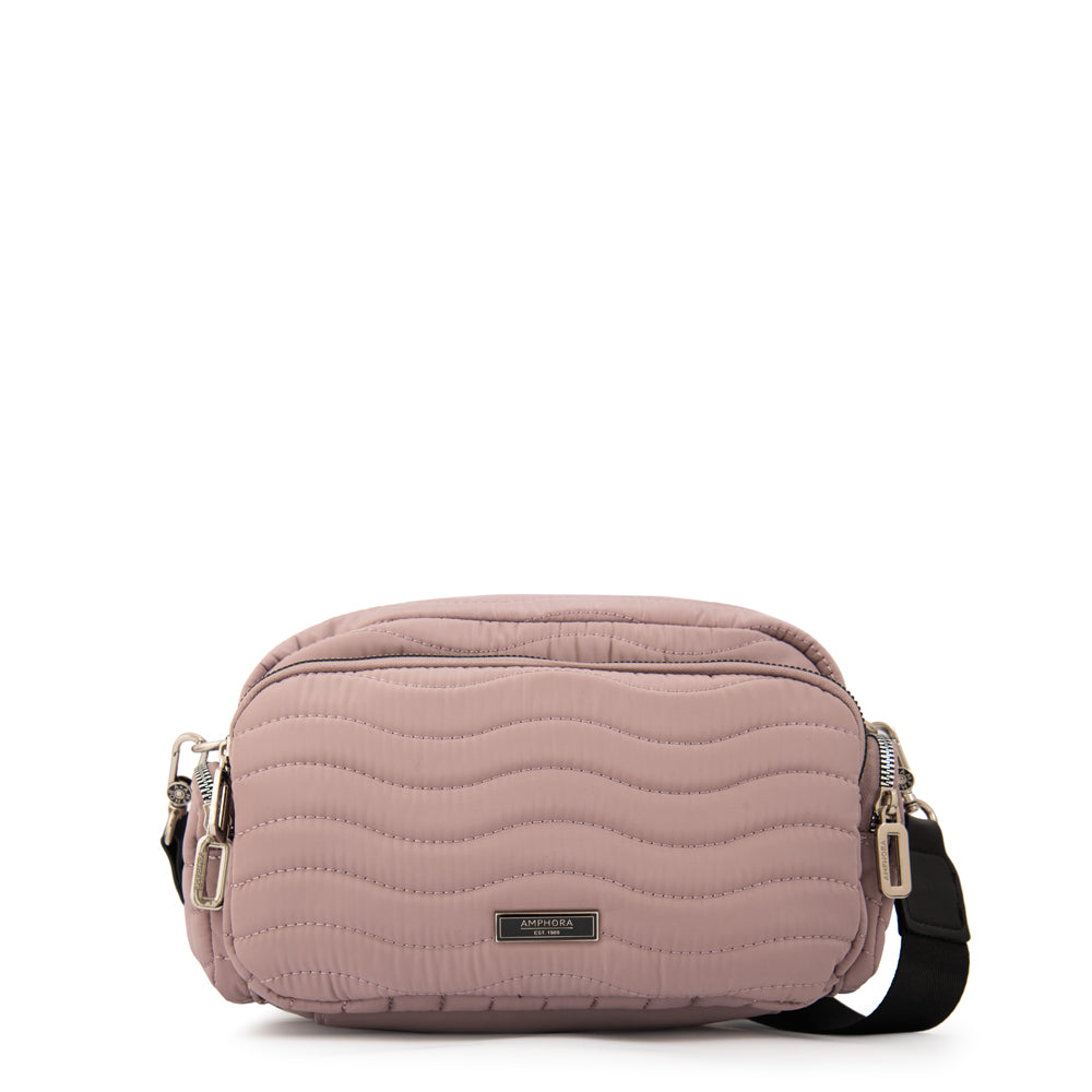 Cartera bandolera evelyn mediana rosa viejo